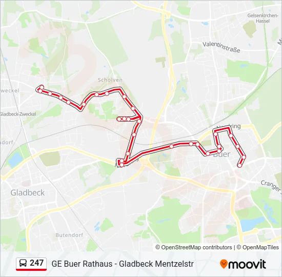 247 Bus Line Map