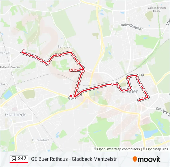 247 Bus Line Map