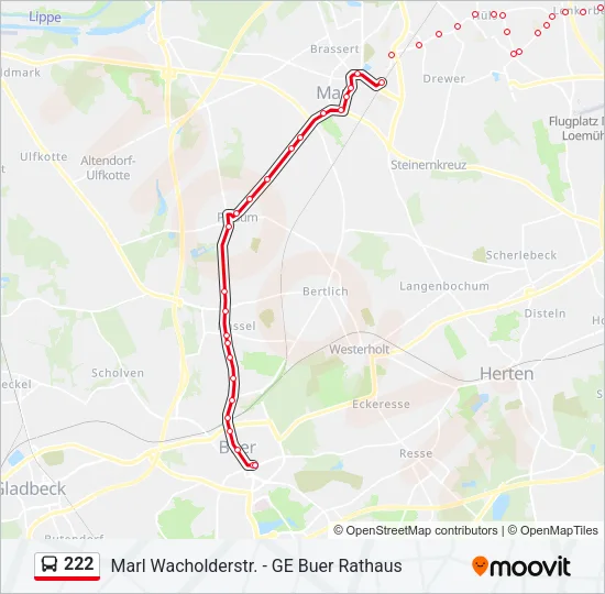 222 Bus Line Map