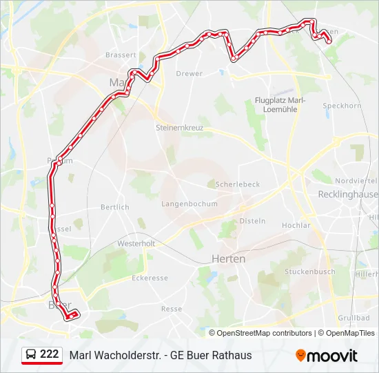 222 Bus Line Map