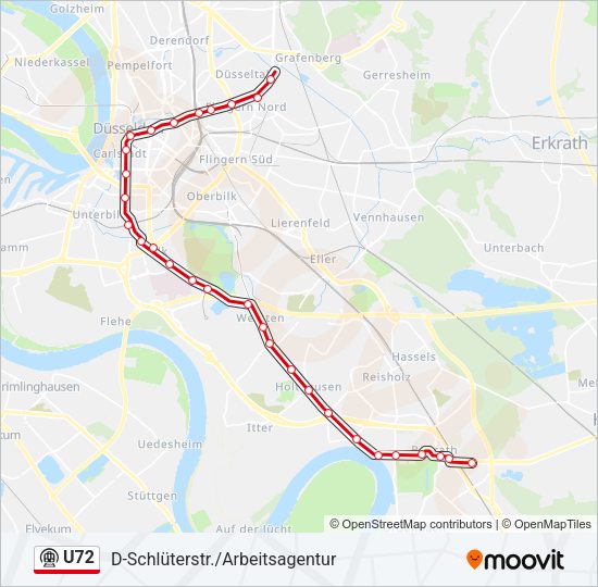 U72 Subway Line Map