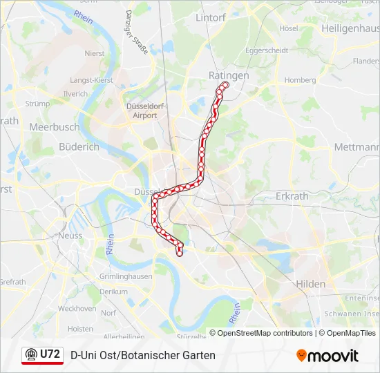 U72 Subway Line Map