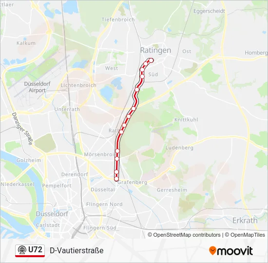 U72 Subway Line Map
