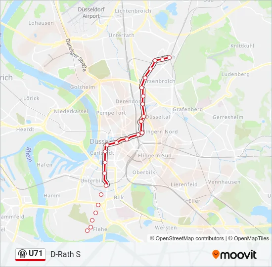 U71 Subway Line Map
