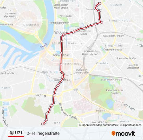 U71 Subway Line Map