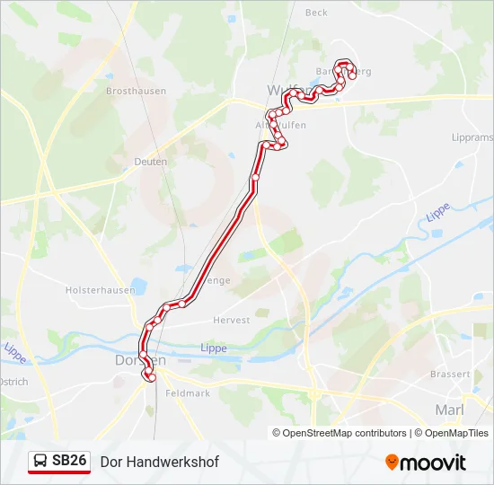 SB26 Bus Line Map