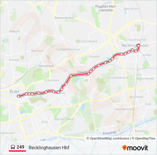 249 Bus Line Map