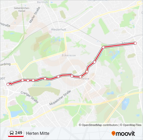 Bus 249: карта маршрута