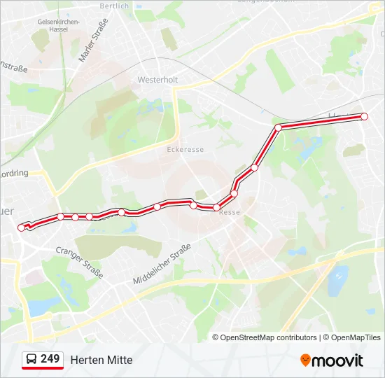 249 Bus Line Map