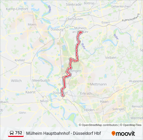 752 Bus Line Map