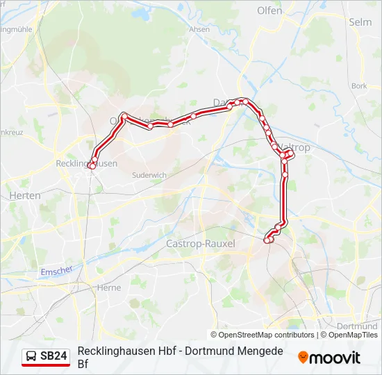 SB24 Bus Line Map