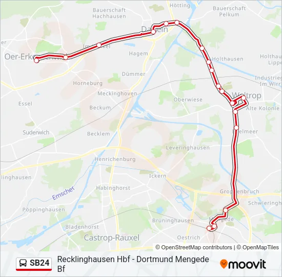 SB24 Bus Line Map