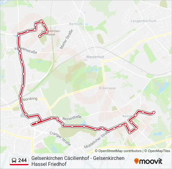 244 Bus Line Map
