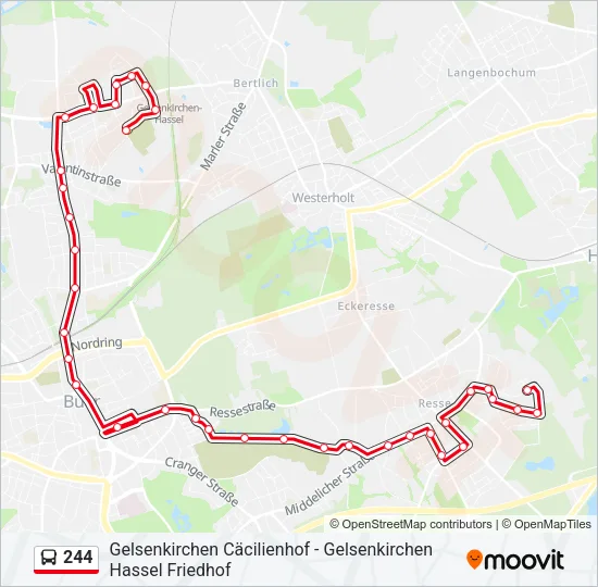 244 Bus Line Map