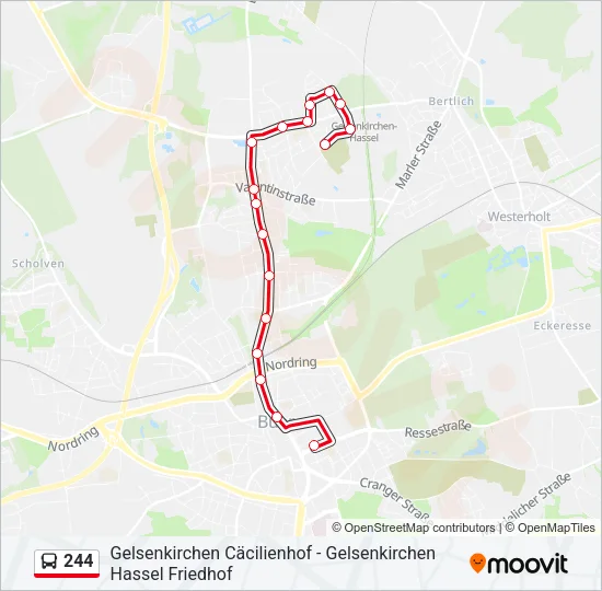 244 Bus Line Map