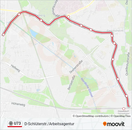 U73 Subway Line Map