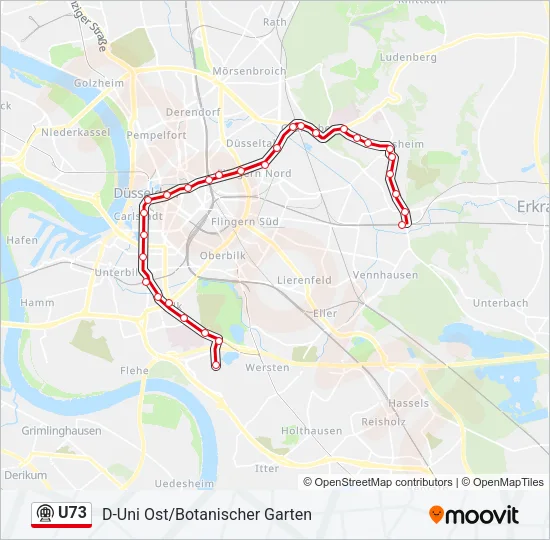 U73 Subway Line Map