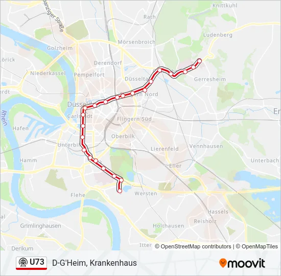 U-Bahnlinie U73 Karte