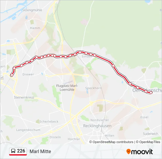 226 Bus Line Map