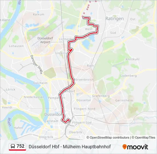 752 Bus Line Map