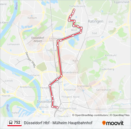 752 Bus Line Map