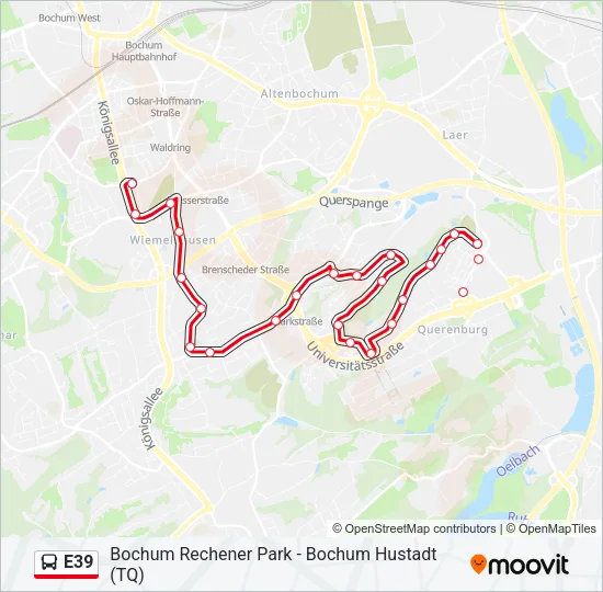 E39 Bus Line Map