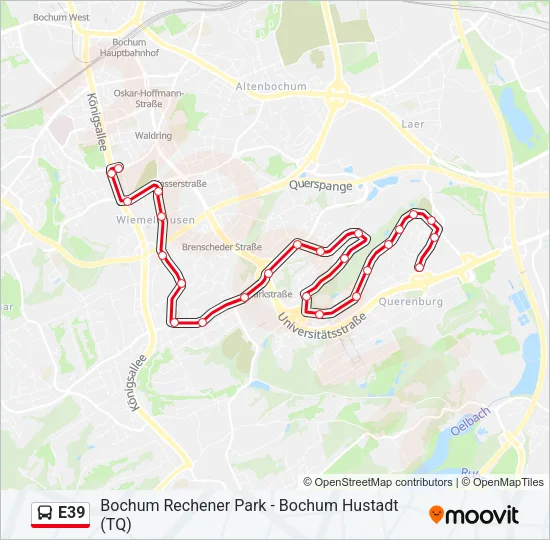 E39 Bus Line Map