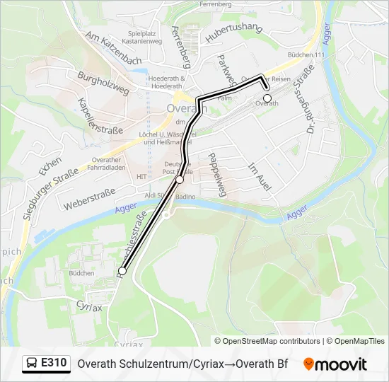E310 Bus Line Map