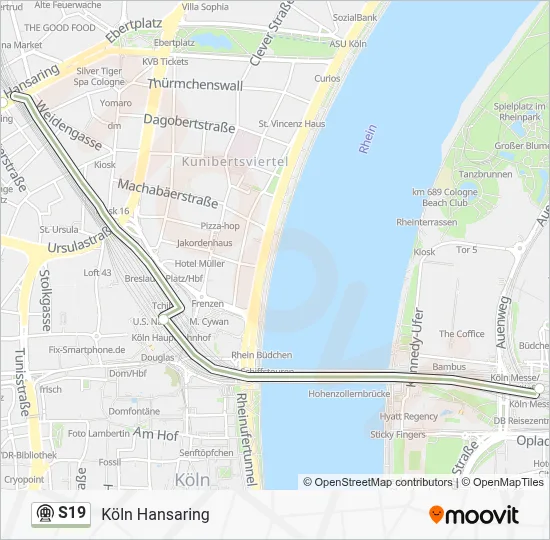 S19 Subway Line Map