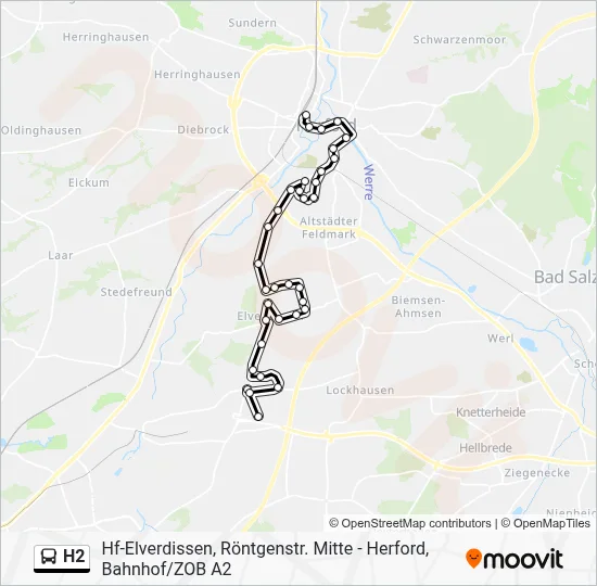 H2 Bus Line Map