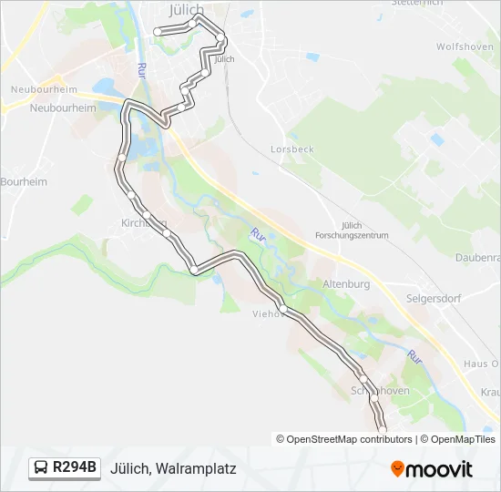 R294B Bus Line Map
