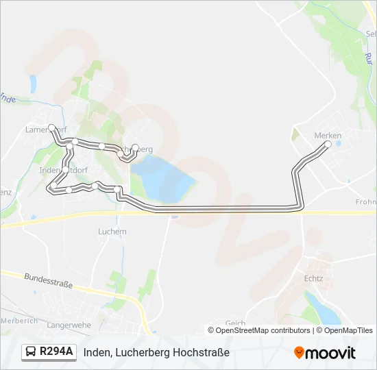 R294A Bus Line Map
