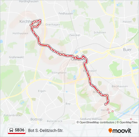 SB36 Bus Line Map