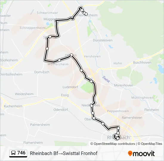 746 Bus Line Map