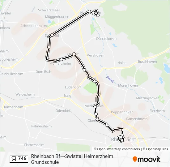 746 Bus Line Map