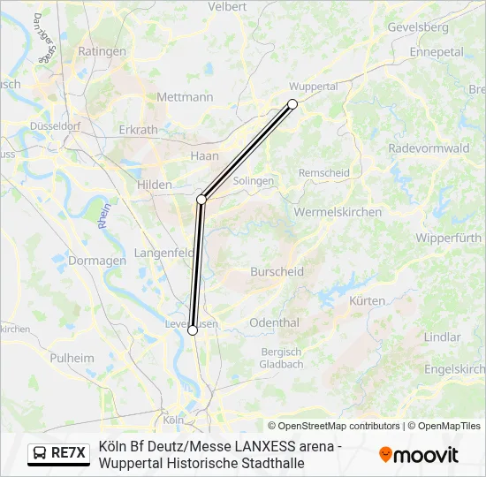 RE7X Bus Line Map