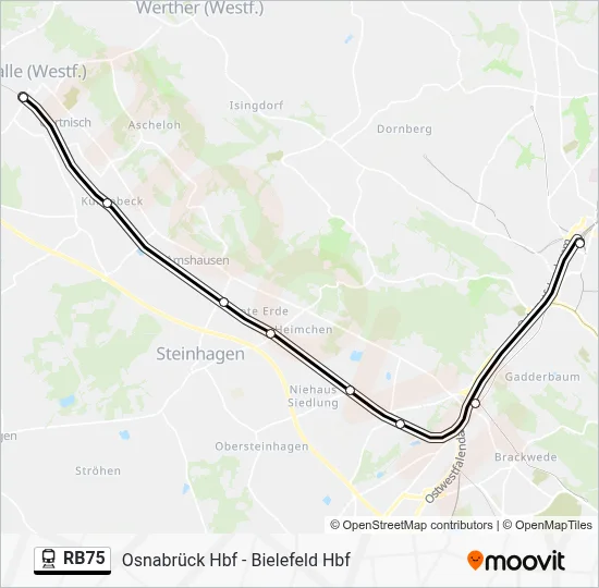 RB75 Train Line Map