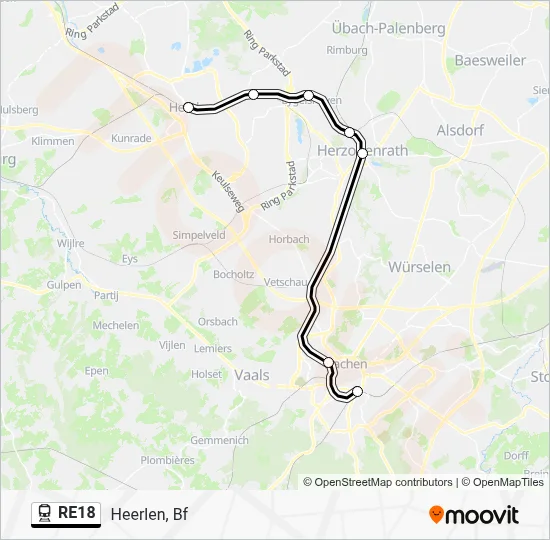 RE18 Train Line Map