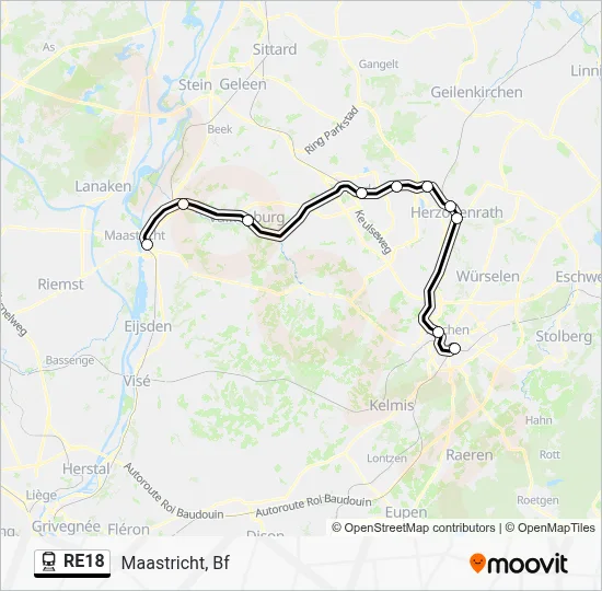 RE18 Train Line Map
