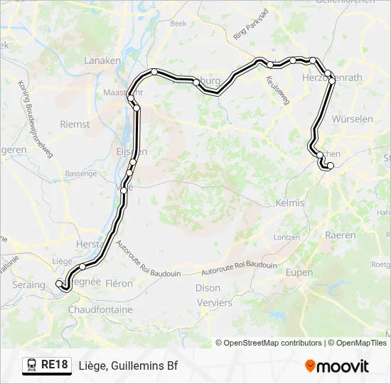 RE18 Train Line Map