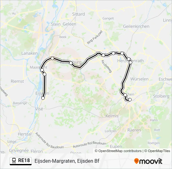 RE18 Train Line Map