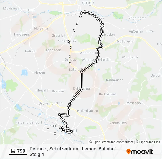 790 Bus Line Map
