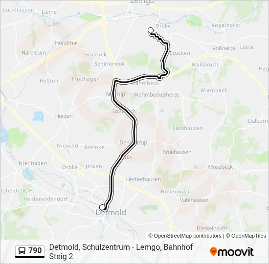 790 Bus Line Map