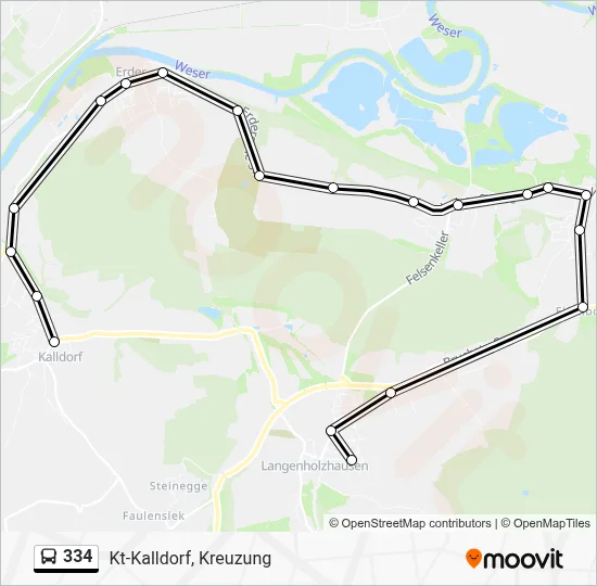 334 Bus Line Map
