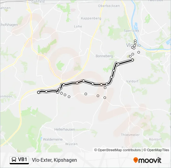 VB1 Bus Line Map