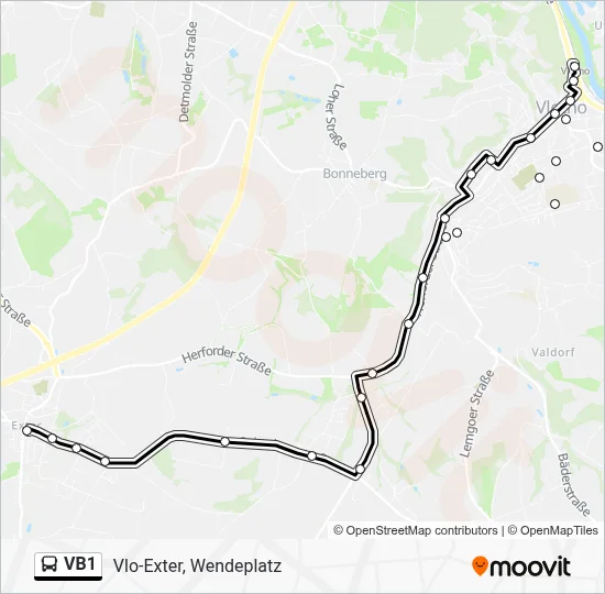 VB1 Bus Line Map