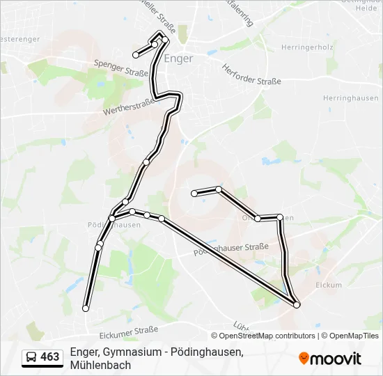 463 Bus Line Map