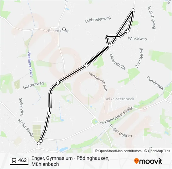 463 Bus Line Map