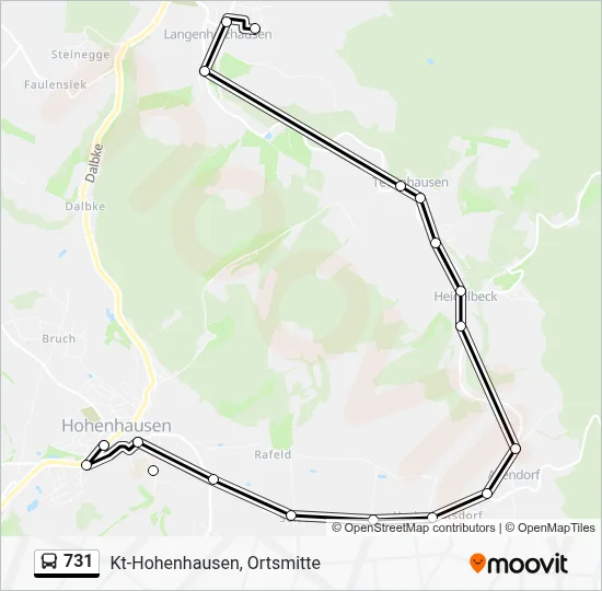 731 Bus Line Map