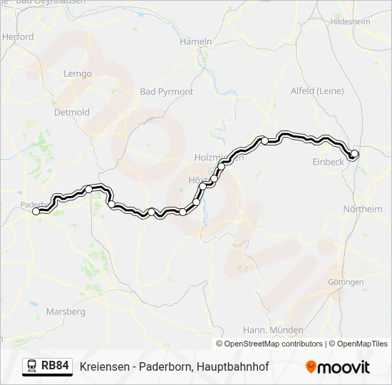 RB84 Train Line Map